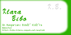 klara bibo business card